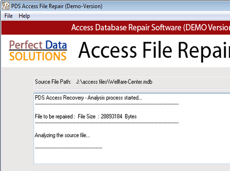 MS Access Restore Screenshot 1