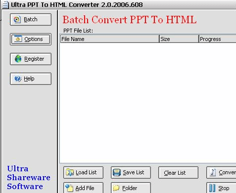 Ultra PPT To HTML Converter Screenshot 1