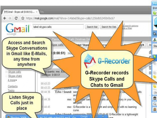 G-Recorder Professional for Skype Screenshot 1