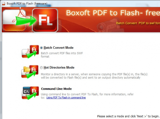 Boxoft PDF to Flash (freeware) Screenshot 1