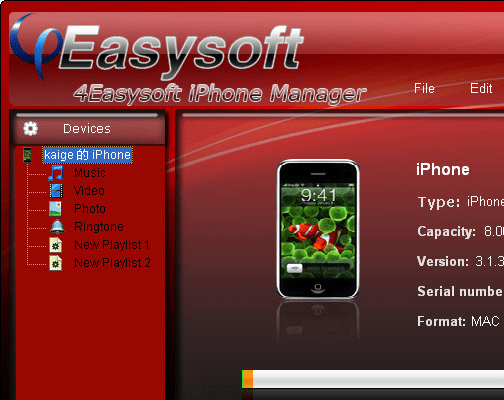 4Easysoft iPhone Manager Screenshot 1