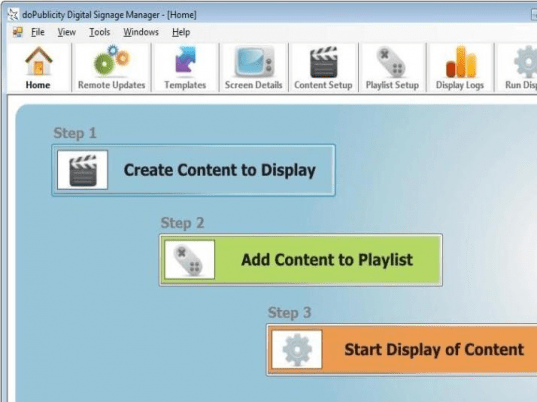 Free Digital Signage Manager Software Screenshot 1