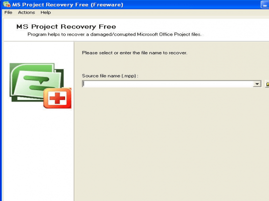 MS Project Recovery Free Screenshot 1