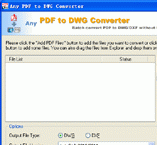 Any PDF to DXF Converter 2010.11.7 Screenshot 1