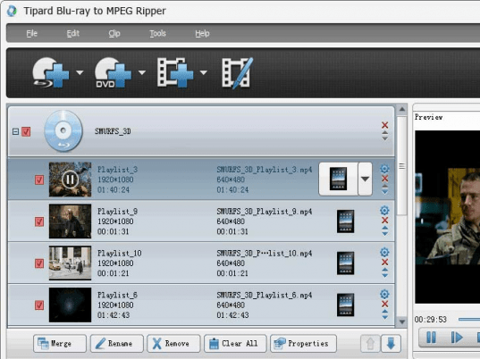 Tipard Blu-ray to MPEG Ripper Screenshot 1