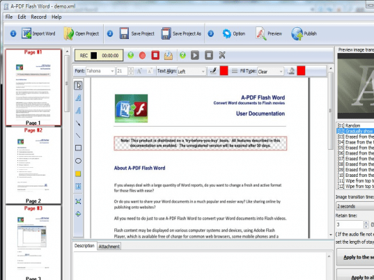 A-PDF Flash Word Screenshot 1