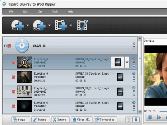 Tipard Blu-ray to iPod Ripper Screenshot 1