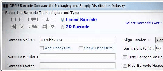 Packaging Barcode Generator Screenshot 1