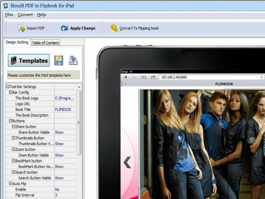 Boxoft PDF to Flipbook for iPad Screenshot 1