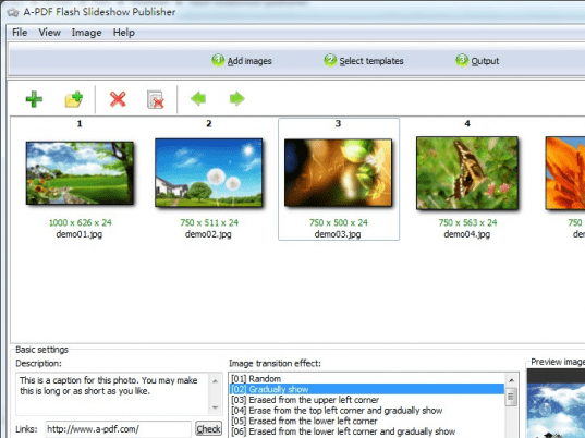 Boxoft Flash SlideShow Creator Screenshot 1