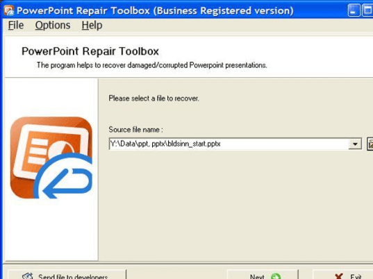 PowerPoint Repair Toolbox Screenshot 1