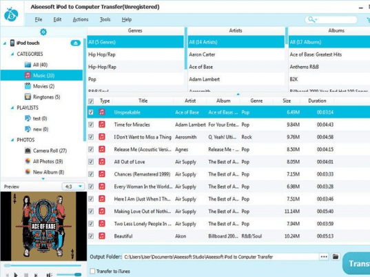 Aiseesoft iPod to Computer Transfer Screenshot 1