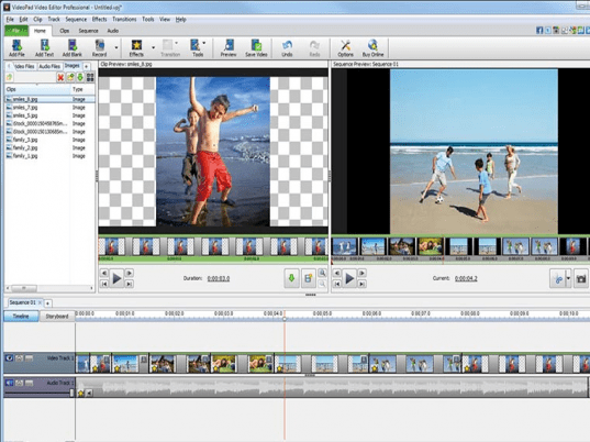 VideoPad Video Editor Free Screenshot 1