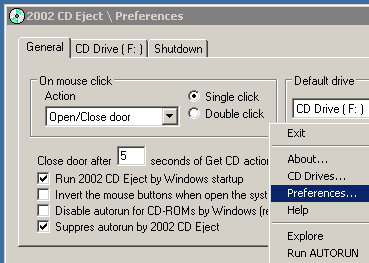 2002 CD Eject Screenshot 1