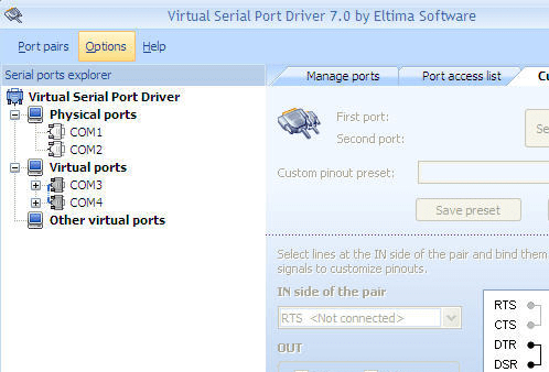 Virtual Serial Ports Driver XP Screenshot 1