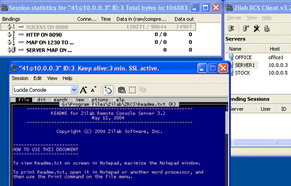 Zilab Remote Console Server Screenshot 1