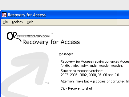 AccessRecovery Screenshot 1