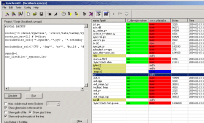 SynchronEX File Synchronizer, Backup/FTP Screenshot 1