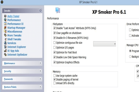 XP Smoker Pro Screenshot 1