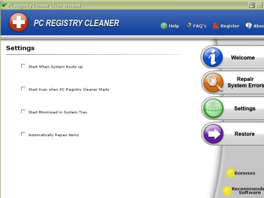 PC Registry Cleaner Screenshot 1