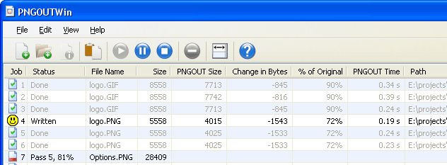 PNGOUTWin Corporate Edition - PNG Optimizer Screenshot 1