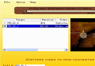 Digiters Video to iPod Converter Screenshot 1