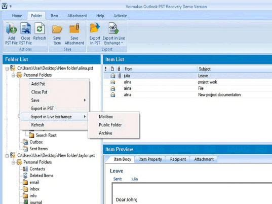 Outlook PST Recovery Screenshot 1