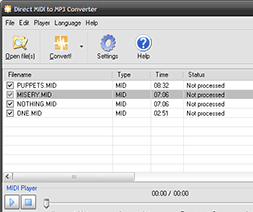 MIDI Converter by Pistonsoft Screenshot 1