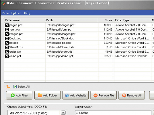 Okdo Document Converter Professional Screenshot 1