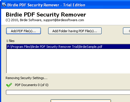 Unlock PDF Security Screenshot 1