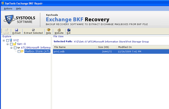 Repair Corrupt Exchange Backup Screenshot 1