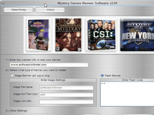 Mystery Games Banner Software Screenshot 1