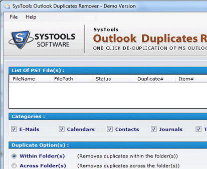 Duplicate Outlook Email Remover Screenshot 1