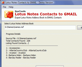 Forward lotus Notes to Gmail Screenshot 1