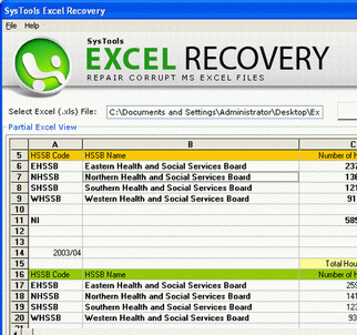 Recover Excel Data Screenshot 1