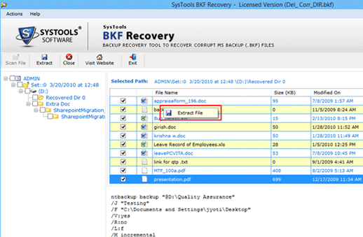 Fix Database for Backup Screenshot 1