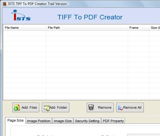 Tiff to PDF Software Screenshot 1