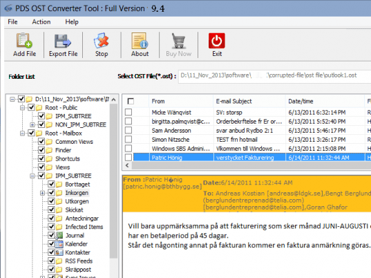 Microsoft OST Converter Screenshot 1