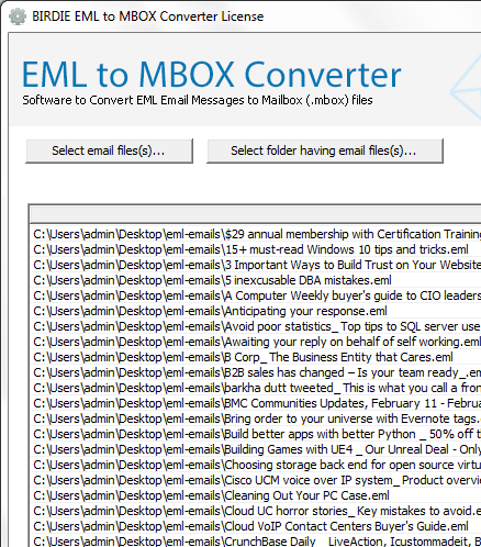 Import EML files to Mac Mail Screenshot 1