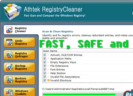 AthTek RegistryCleaner Screenshot 1