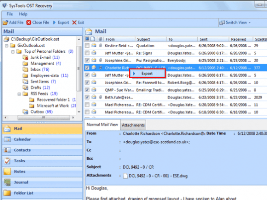 Outlook OST to PST Converter Tool Screenshot 1