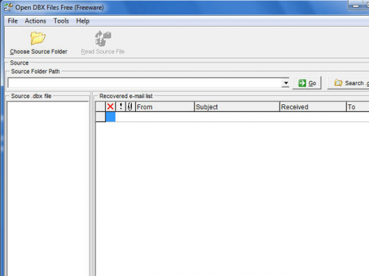 Open DBX Files Free Screenshot 1