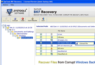 Free Tips to Repair Corrupt BKF Files Screenshot 1