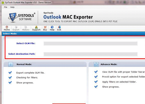 Outlook Mac 2011 Import to PST Screenshot 1