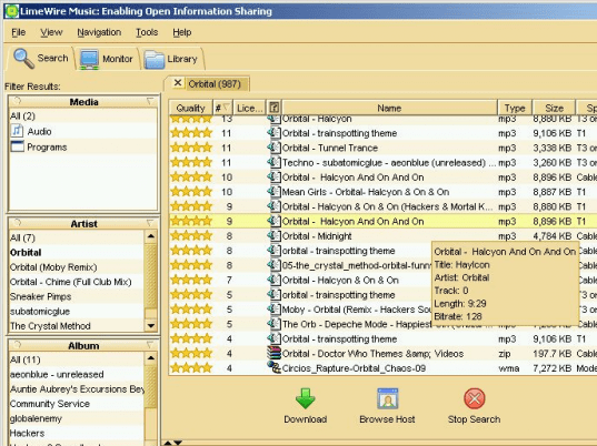LimeWire Music Screenshot 1