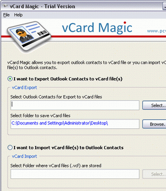 vCard Conversion Screenshot 1