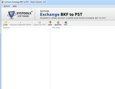 Recover BKF to PST Screenshot 1