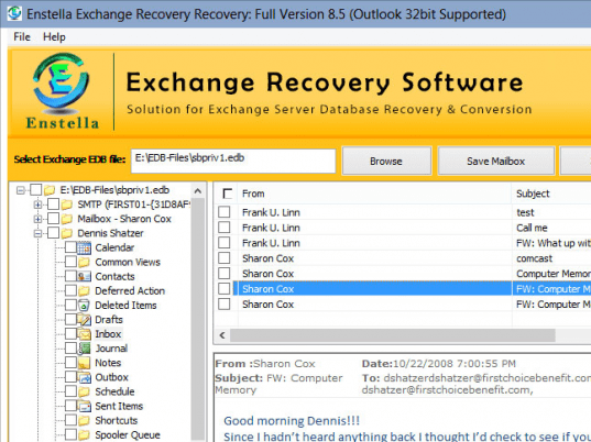Migrate Exchange Mailbox to PST Screenshot 1