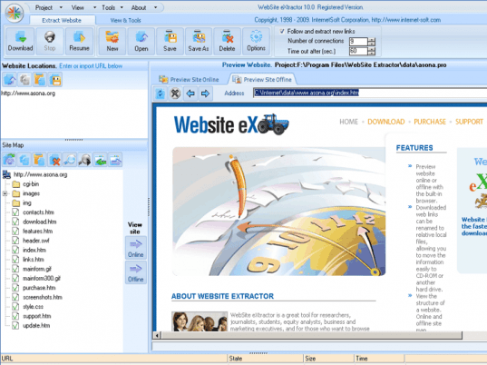 Website Extractor Screenshot 1