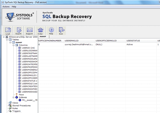 SQL 2005 Backup Database Recovery Screenshot 1